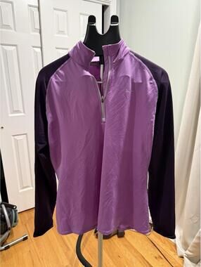 Nike Dri-FIT Running Quarter Zip Pullover Women’s XL Purple Long Sleeve